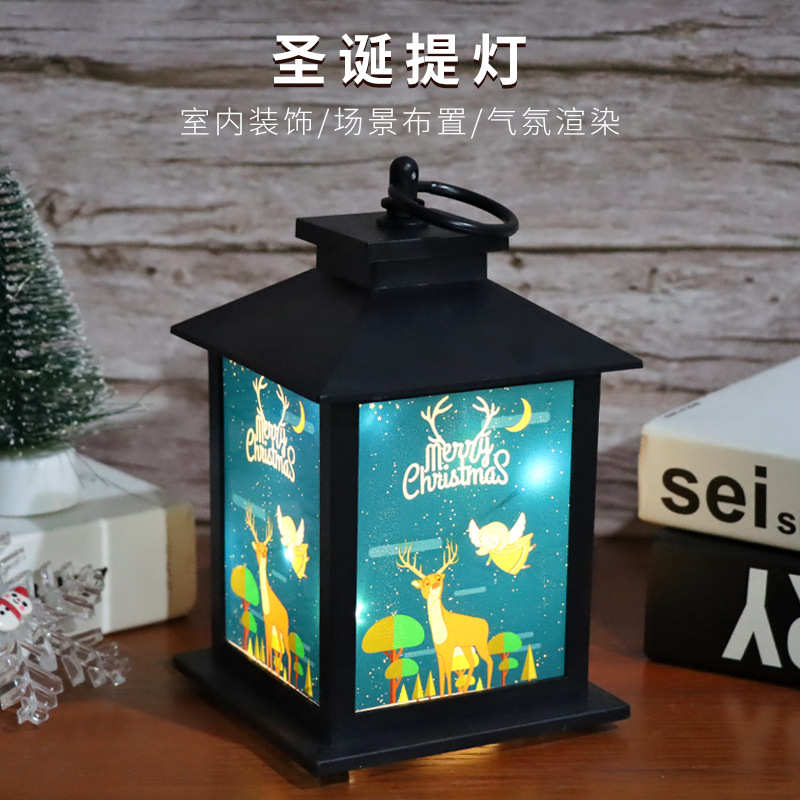 跨境热销半高圣诞节灯串风灯庭院装饰提灯草坪灯节庆摆件现货