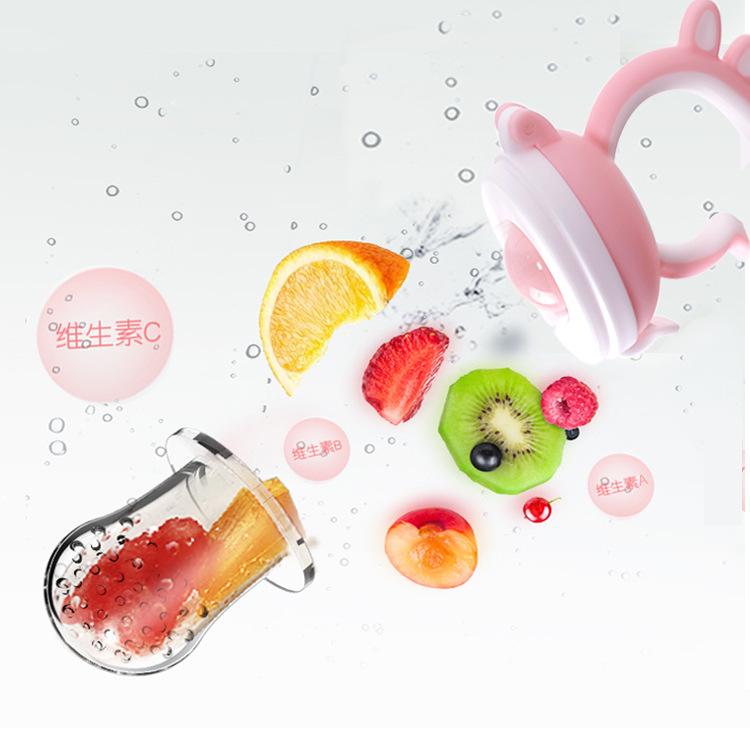 Baby Fruit and Vegetable Fun Little Deer Little Pig Fruit Complementary Food Bite Bag Baby Teething Stick details Picture