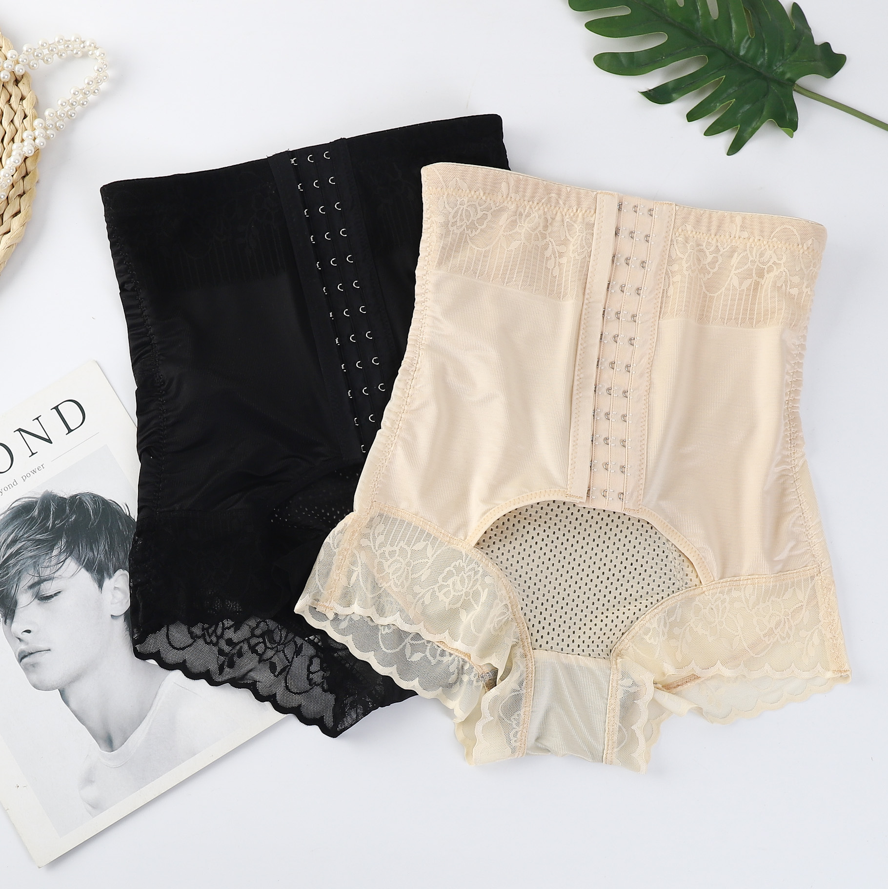 Xia Bingsi postpartum belly tightening pants, women's leg tightening and body shaping pants, waist-tightening and hip-lifting pants, anti-glare three-point base