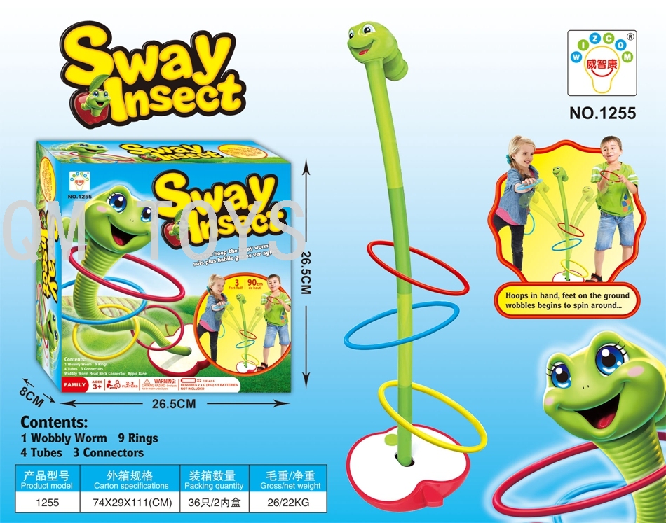 Electric worm loop Electric swing worm explosion pig piggy bank watermelon game chameleon puzzle toy