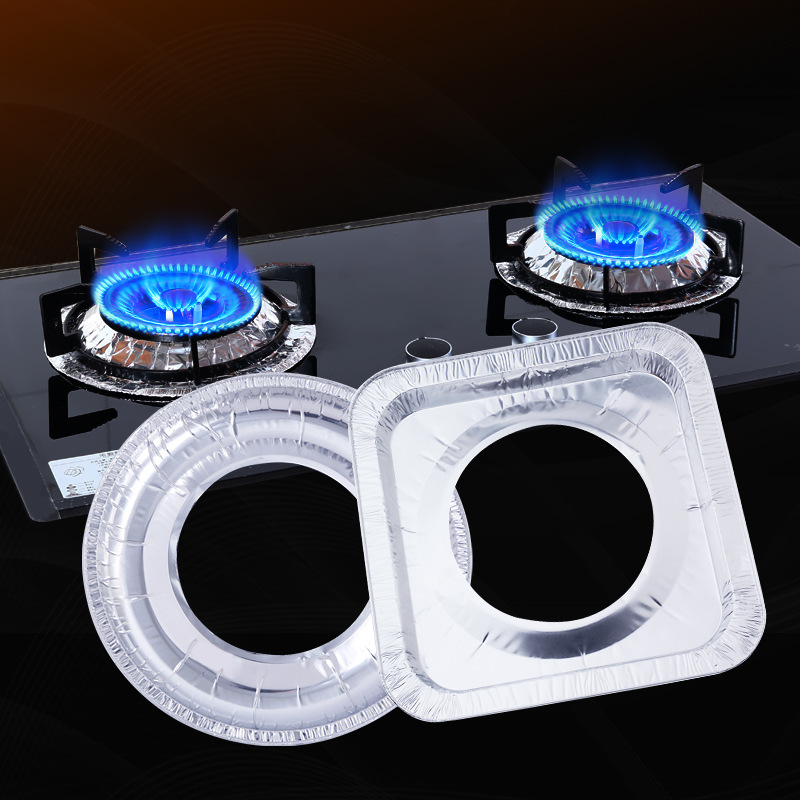 Gas range tin foil gas range oil proof stick kitchen range tin foil ring barbecue baking foil waterproof fire mat