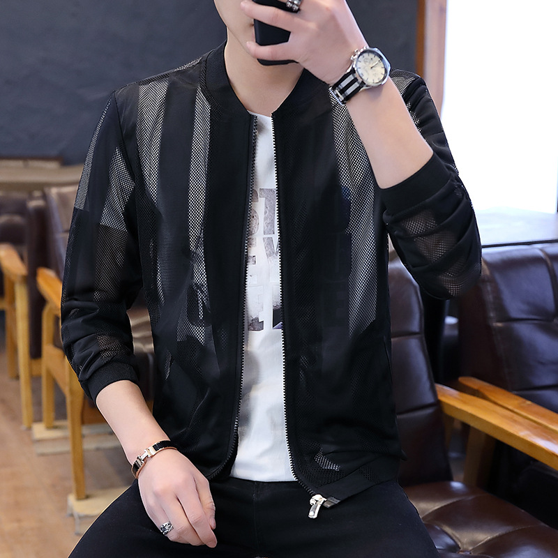 Summer men's sun-protective clothing, new men's sun-protective clothing, UV-resistant, hollowed-out, cool, breathable, outdoor lightweight and quick-drying clothing details Picture