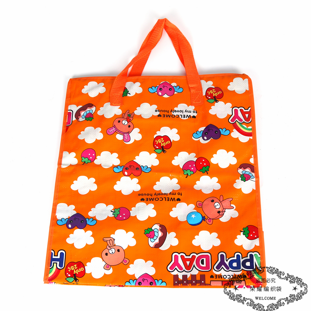 Multi-Color Optional Large Capacity Printed Handbag Clothing Storage Bag Waterproof And Dustproof Packing Bag Duffel Bag Woven Bag details Picture