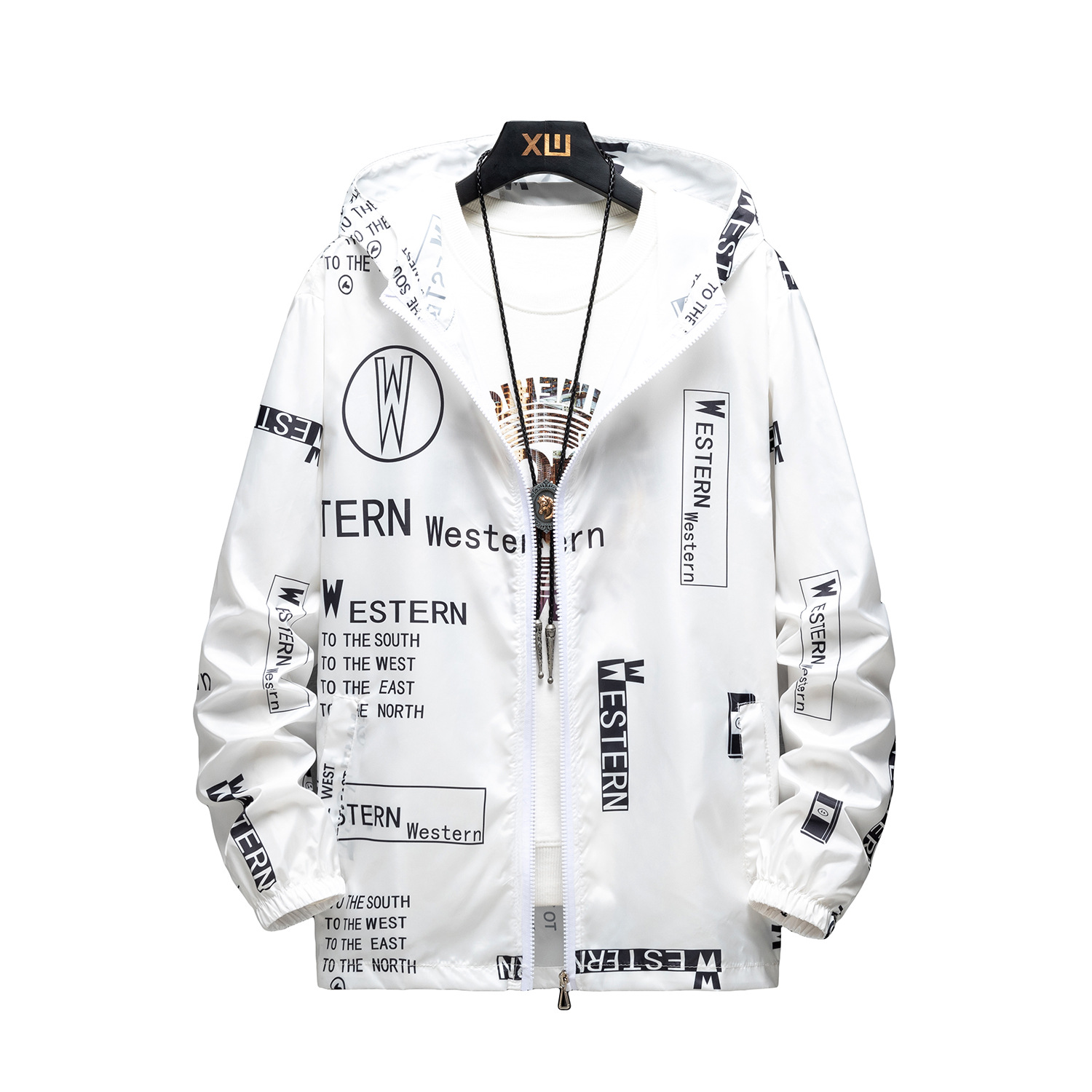 Summer new 2022 trendy, thin, breathable and sun-protective clothing for boys, teenagers, large-sized skin, big W coat for men Item Picture