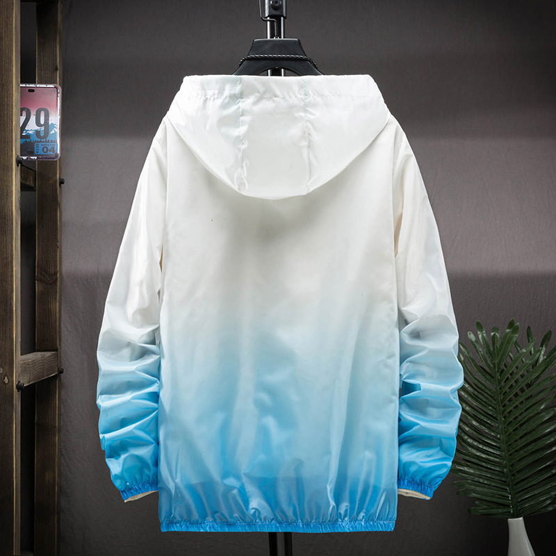 Men's gradient color summer sun-protective clothing, men's outdoor sports skin clothing, fishing breathable sun-protective clothing, men's manufacturer wholesale details Picture