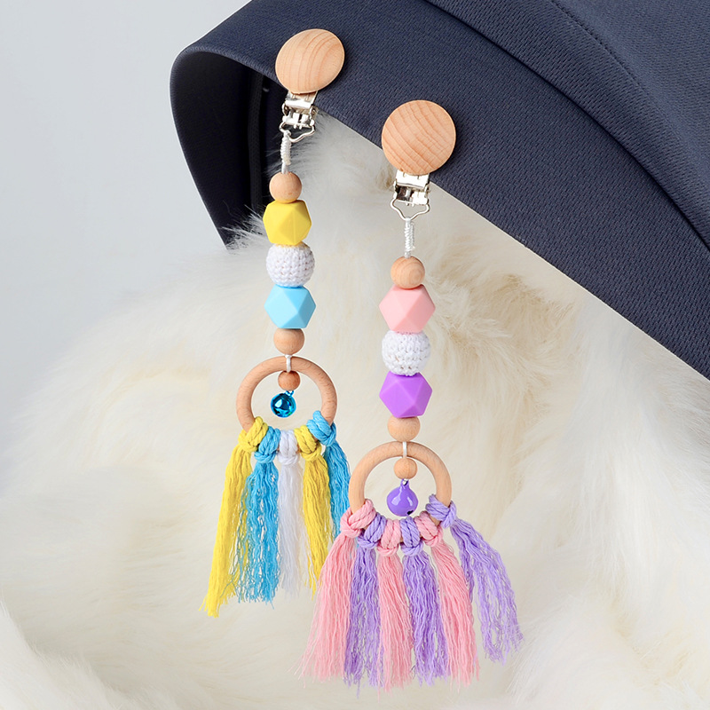 INS婴儿车七彩流苏挂件 配饰 婴儿玩具  婴儿床摇铃 转转乐