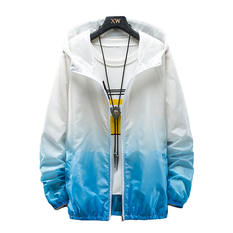 Men's gradient color summer sun-protective clothing, men's outdoor sports skin clothing, fishing breathable sun-protective clothing, men's manufacturer wholesale Item Picture