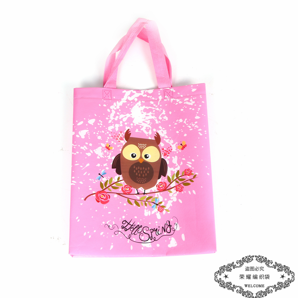 Non-Woven Takeaway Bag Custom Tote Bag Printed Logo Barbecue Crayfish Fried Rice Fast Food Bag Styles Are Varied Item Picture