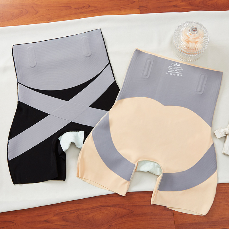 High-waisted, belt-cinching, hip-lifting, slimming tight women's pants, yoga exercise 5-point Barbie corset, the same style as Kaka cross pants