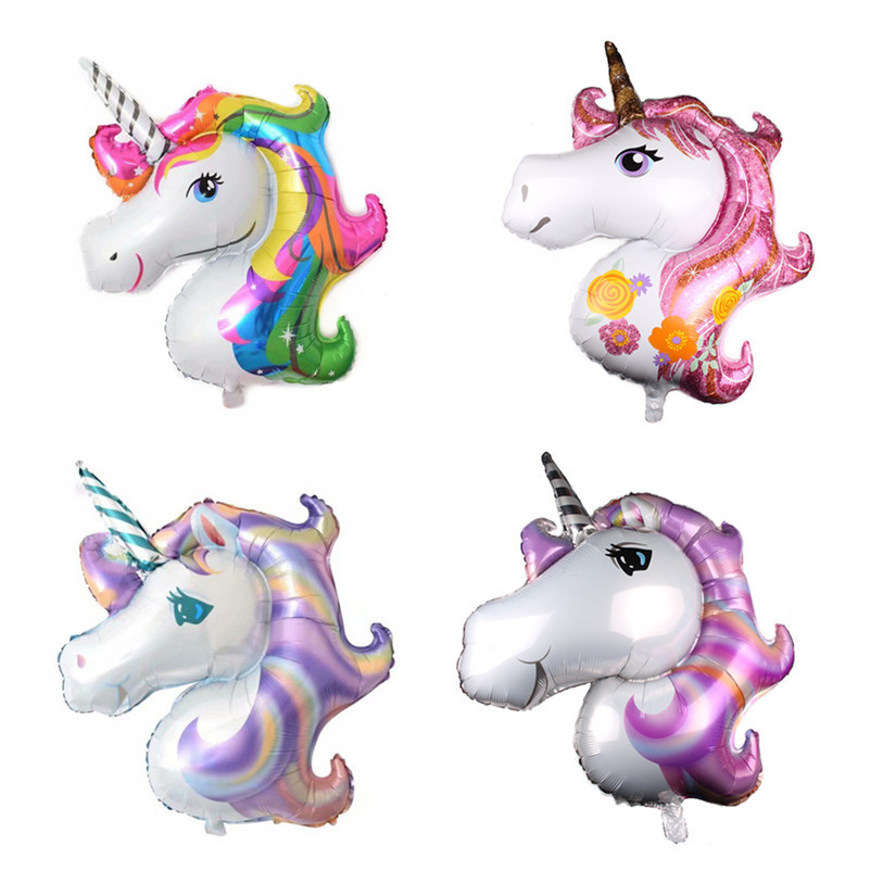 New large unicorn aluminum balloon pony cartoon party decoration decoration balloon wholesale cartoon balloon