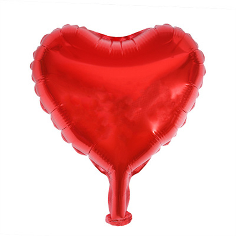 Venta directa de fábrica 10 pulgadas amor globo de película de aluminio globo en forma de corazón boda sala de bodas propuesta de boda arreglo de fiesta decoración globo details Picture