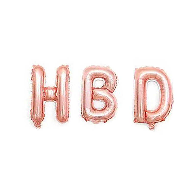 16-inch letter aluminum foil balloon Birthday Happy Set Letter aluminum foil Balloon Birthday decoration HBD birthday set Specification image