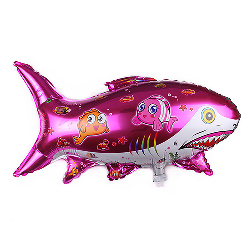 动物大号卡通海洋鲨鱼铝膜气球生日派对升空气球婚房婚庆布置装饰详情图4