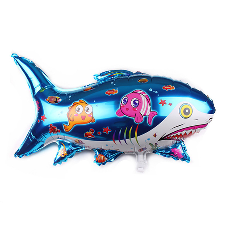 动物大号卡通海洋鲨鱼铝膜气球生日派对升空气球婚房婚庆布置装饰详情图3