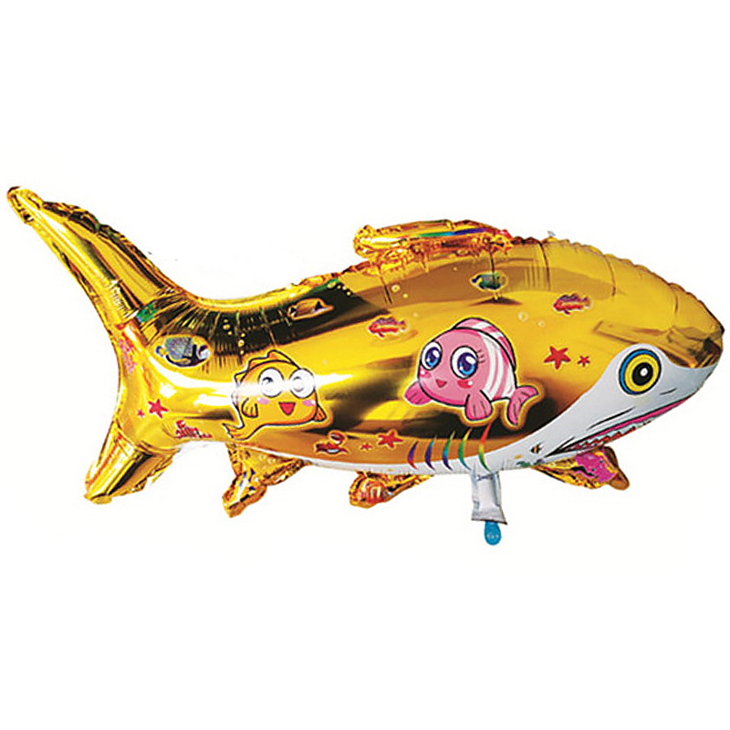 动物大号卡通海洋鲨鱼铝膜气球生日派对升空气球婚房婚庆布置装饰详情图5