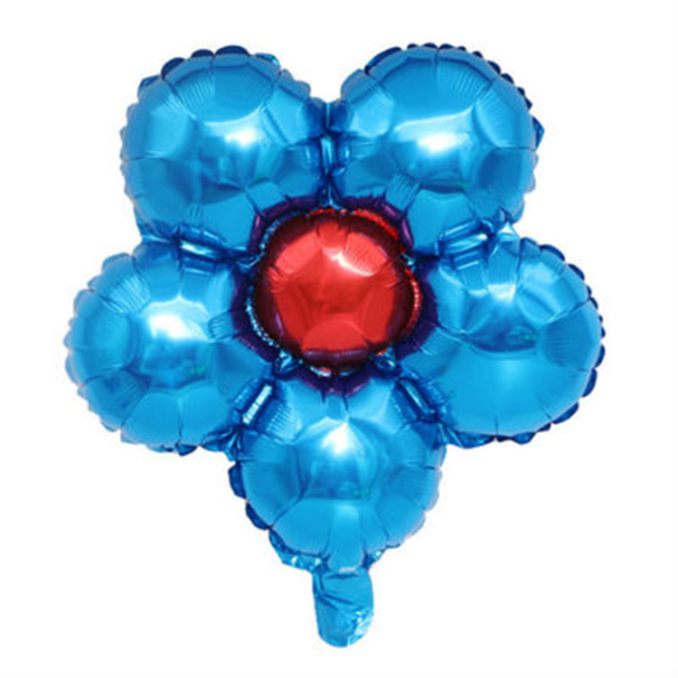Venta directa de fábrica 18 "flor globo de papel de aluminio cinco pétalos forma de flor cumpleaños boda arreglo de fiesta decoración globo Item Picture