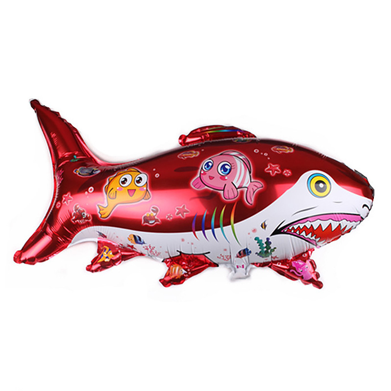 动物大号卡通海洋鲨鱼铝膜气球生日派对升空气球婚房婚庆布置装饰详情图2