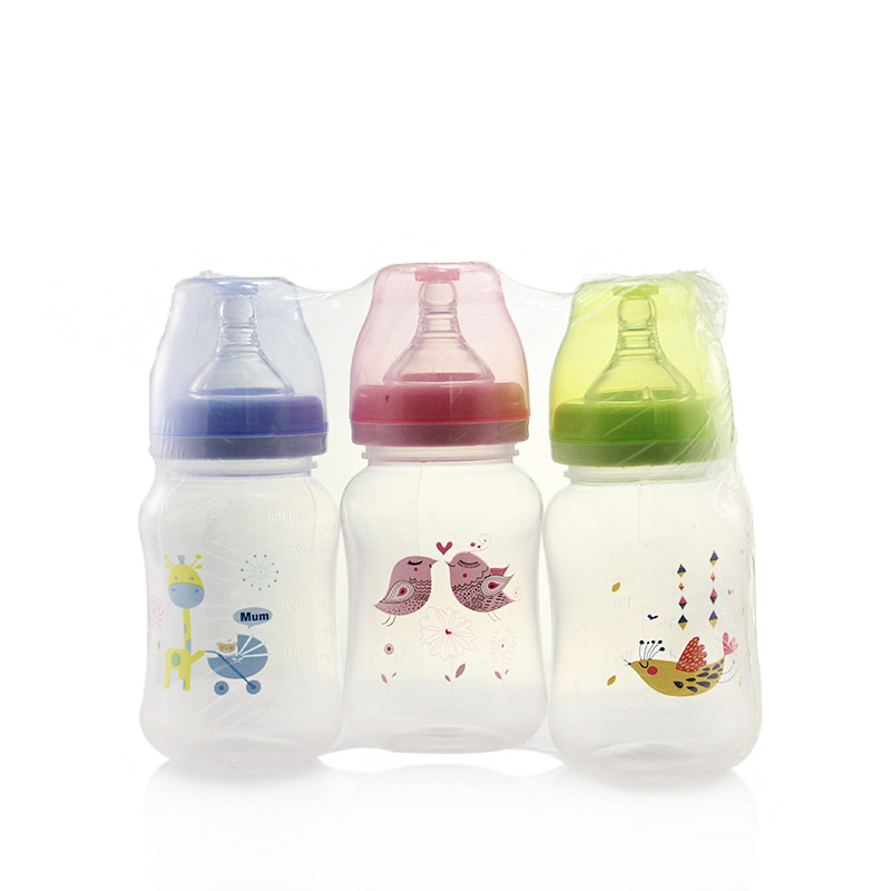 Three 240mL shrink baby bottles, a set of direct sales from the manufacturer of baby and maternal products. Baby bottles for infants
