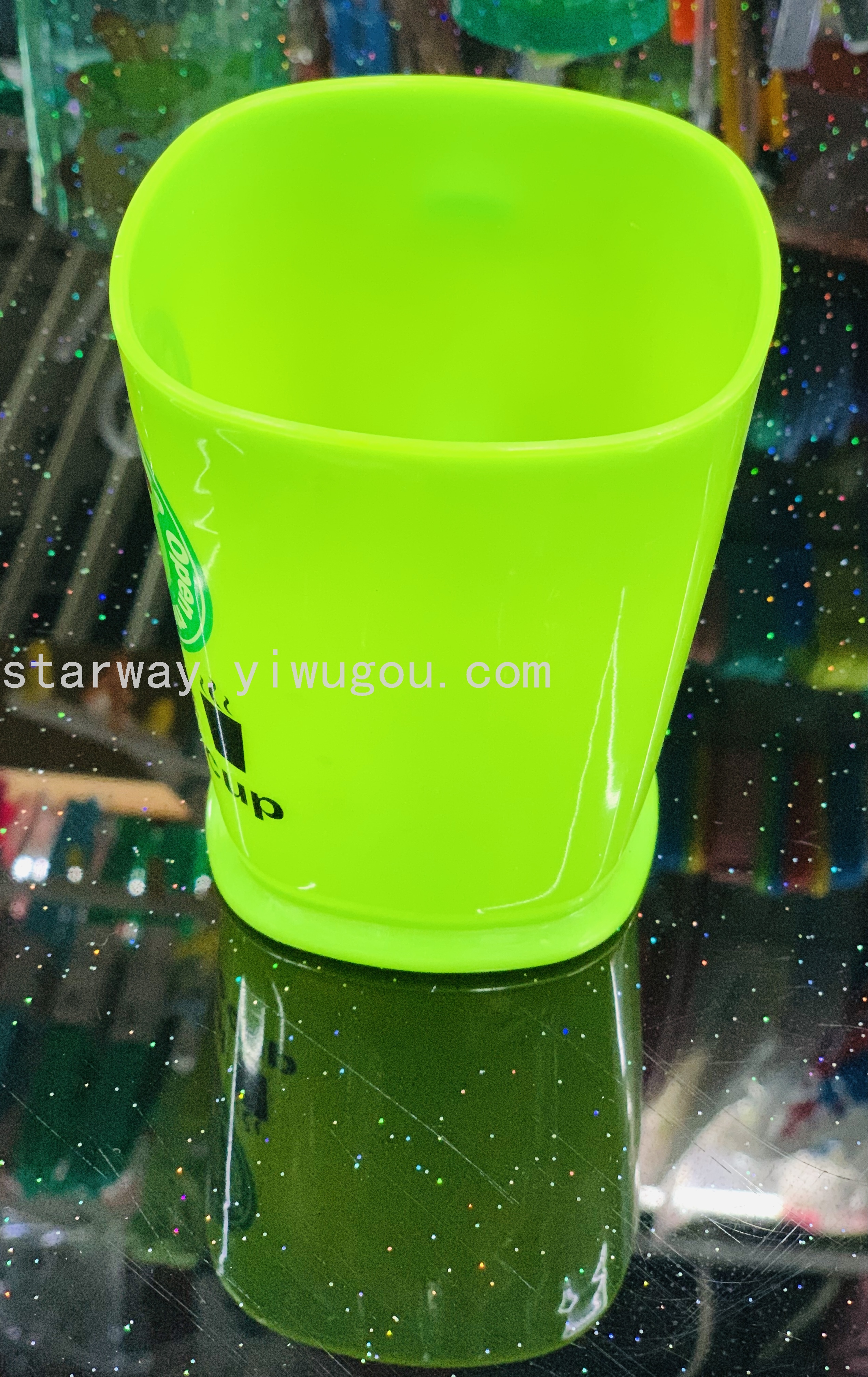 Juice cup, washbasin cup, plastic water cup, transparent plastic cup, cartoon plastic cup, mixed-color plastic cup