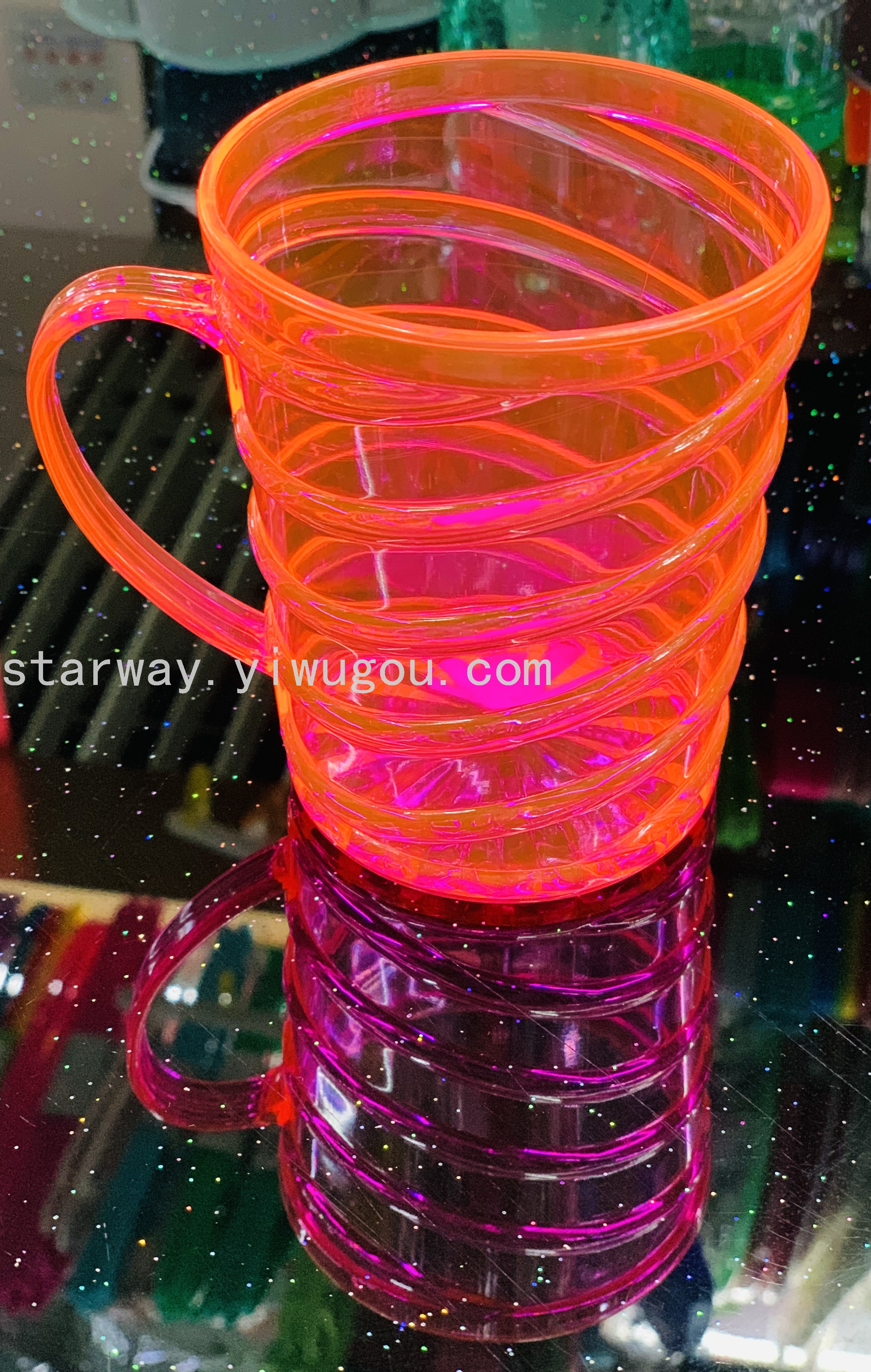 Juice cup, washbasin cup, plastic water cup, transparent plastic cup, cartoon plastic cup, mixed-color plastic cup Item Picture