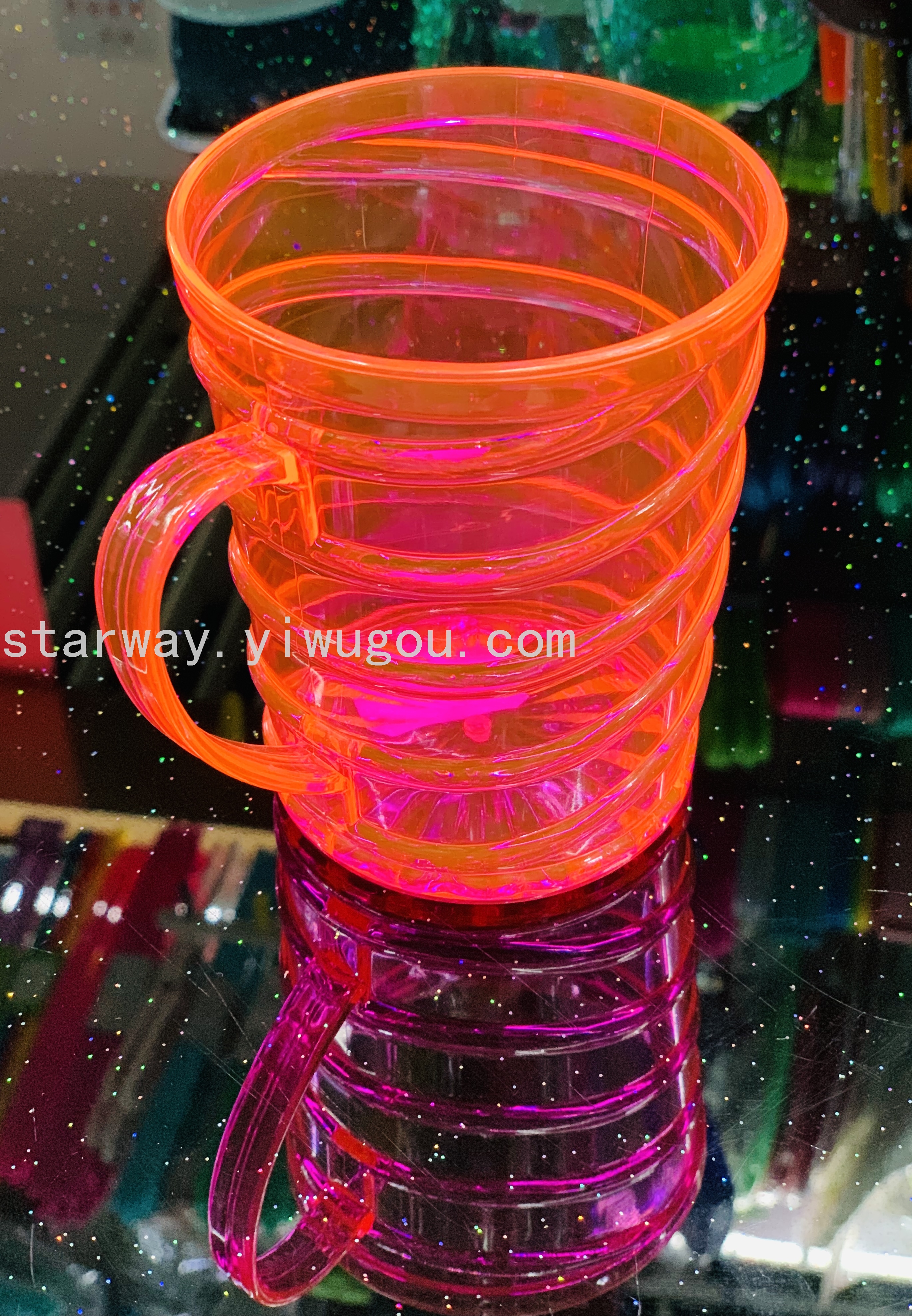 Juice cup, washbasin cup, plastic water cup, transparent plastic cup, cartoon plastic cup, mixed-color plastic cup Specification image