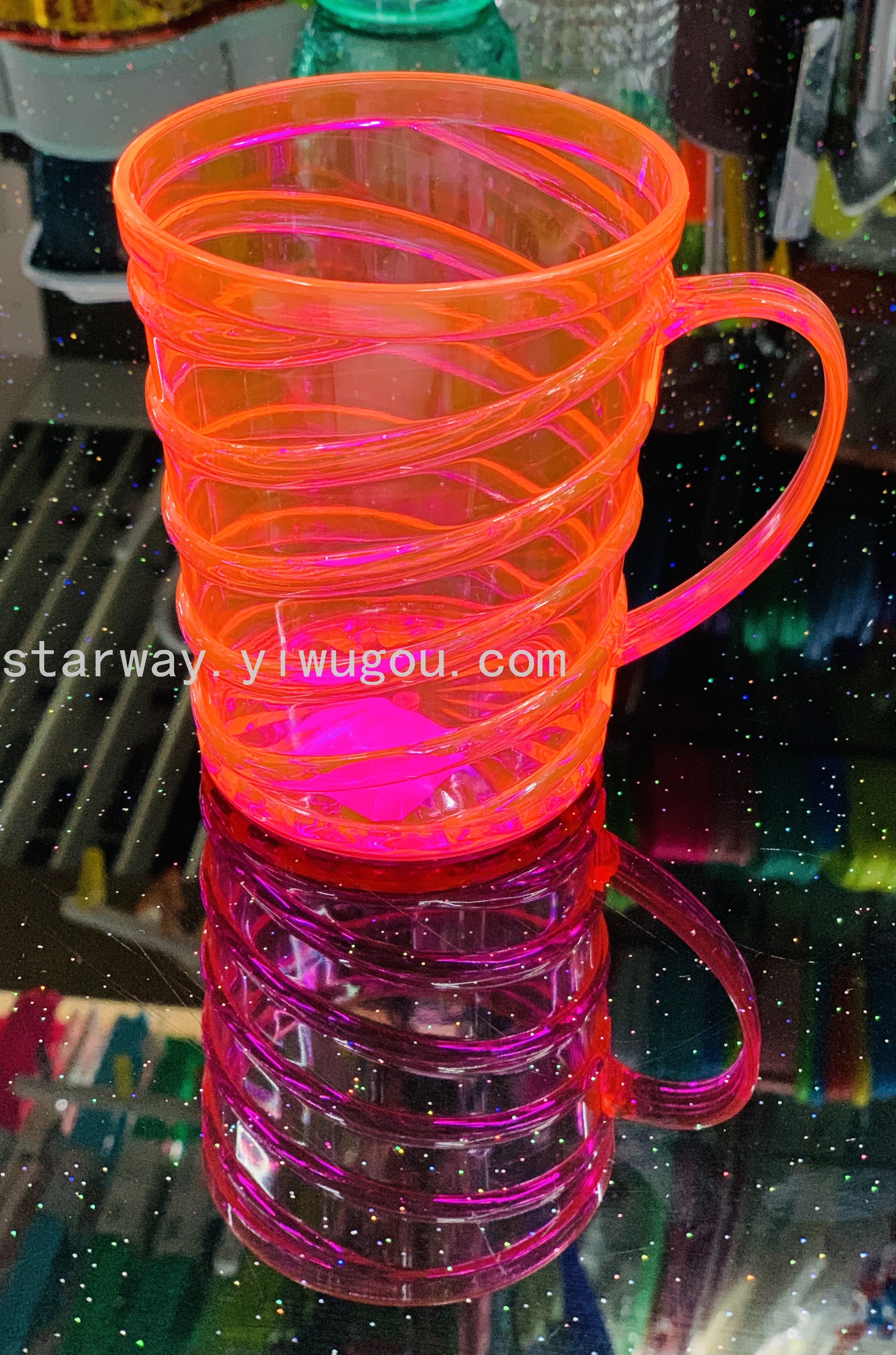 Juice cup, washbasin cup, plastic water cup, transparent plastic cup, cartoon plastic cup, mixed-color plastic cup Application Scenario