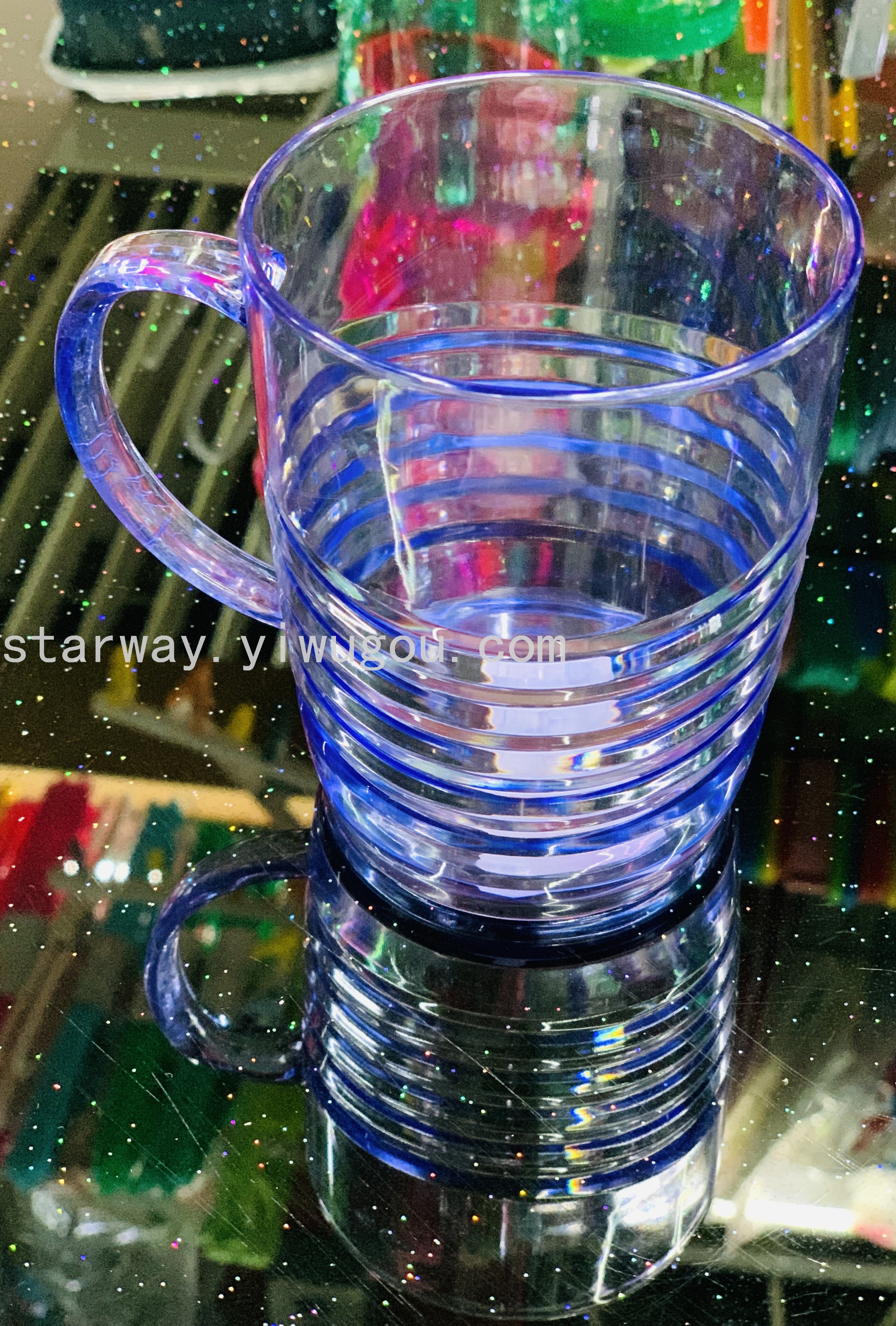 Juice cup, washbasin cup, plastic water cup, transparent plastic cup, cartoon plastic cup, mixed-color plastic cup details Picture