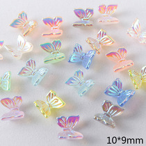 Net red nail butterfly ornament 3D three-dimensional aurora small red book new resin butterfly style Japanese nail decoration diamond