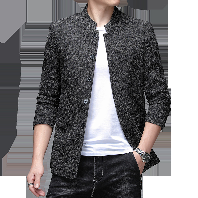 Men's leisure suit jacket slim Korean trend handsome spring and winter leisure suit jacket single coat men