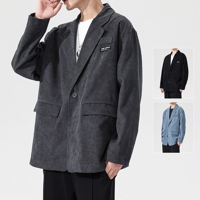 Spring and autumn suit coat men loose BF wind design sense of British wind commuting men leisure temperament trend jacket