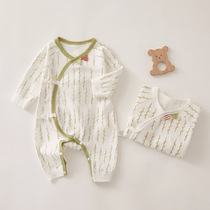 Newborn clothes Baby clothes autumn/winter slant-cut lace-up universal long sleeve butterfly clothes baby fall clothes baby clothes