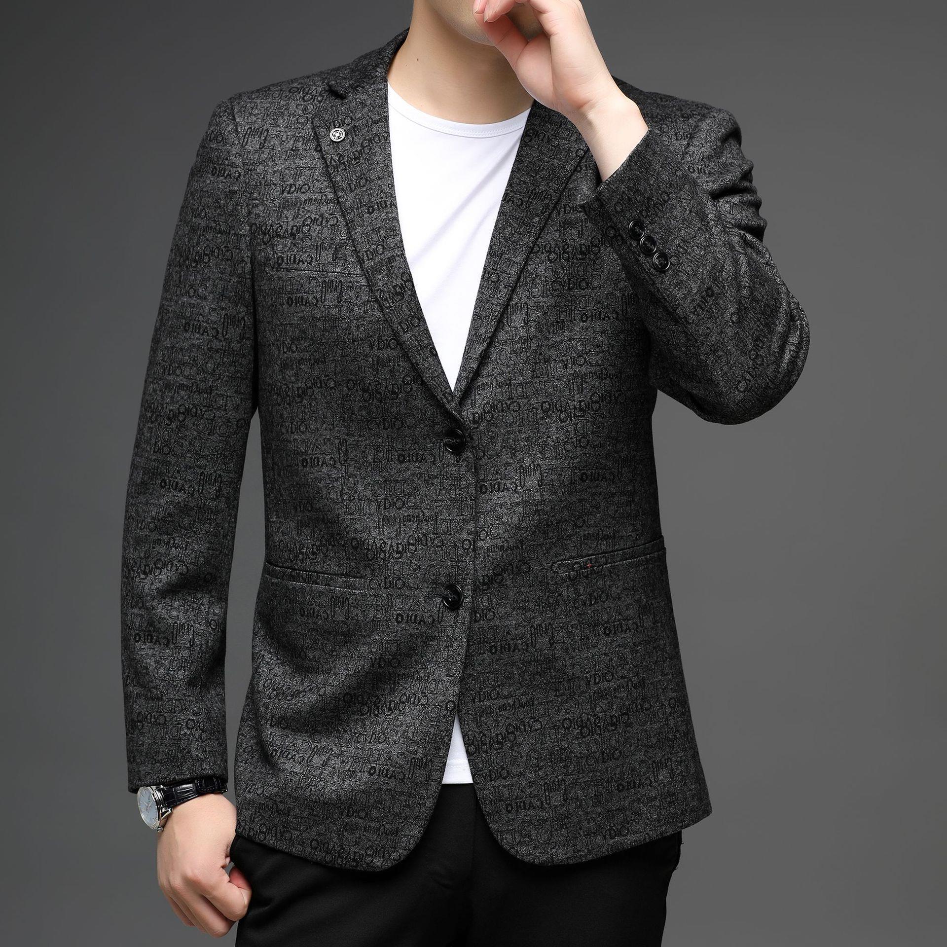 Light luxury men's suits men leisure spring and autumn new suits men trend slim coat thin TT-KB7048