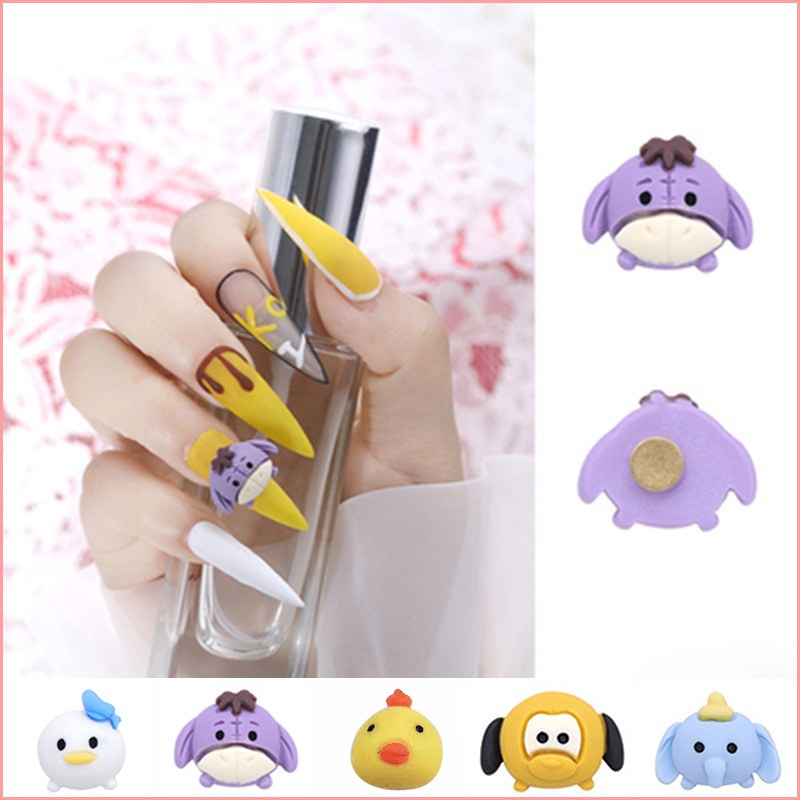 Japanese 3d Jade Cinnamon dog nail decoration online celebrity diamond cartoon cute pet Dumbo