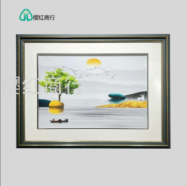 There are framed decorative paintings, living room, dining room, bedroom hanging paintings, modern decorative paintings