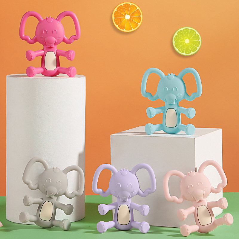 Baby tooth glue elefante molar stick entrenador de dientes baby tooth glue morder juguetes divertidos en stock al por mayor
