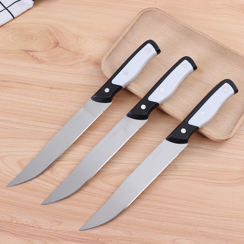 309 stainless steel fruit knife 2-yuan store, family street stall supermarket, black and white handle fruit knife wholesale