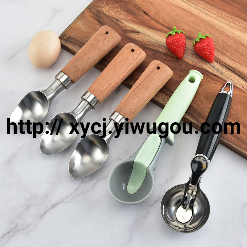 Cross-border elastic ice cream scoop Ice cream Scoop Scoop Creative plastic fruit scoop