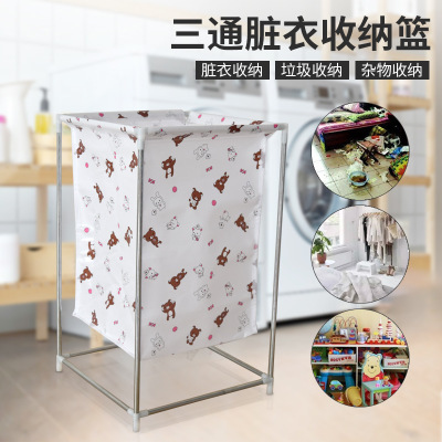 Y109-6663 Home storage non-woven fabric dirty clothes waterproof storage basket, clothes and toy storage basket, laundry basket Specification image