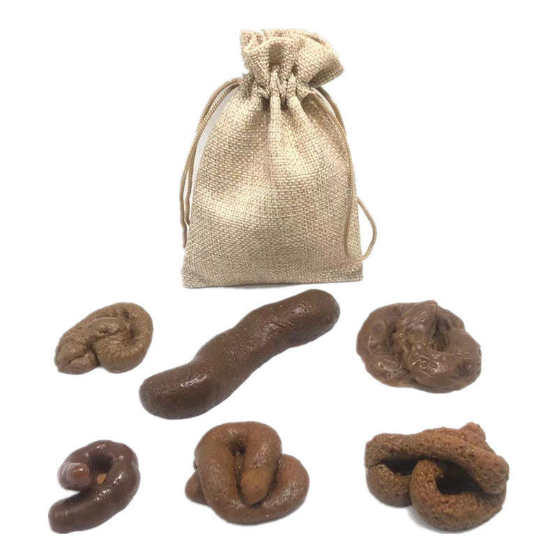 April Fool's Day Fake poop Creative Halloween gift Funny Toy Soft poop 6-piece set simulative poop