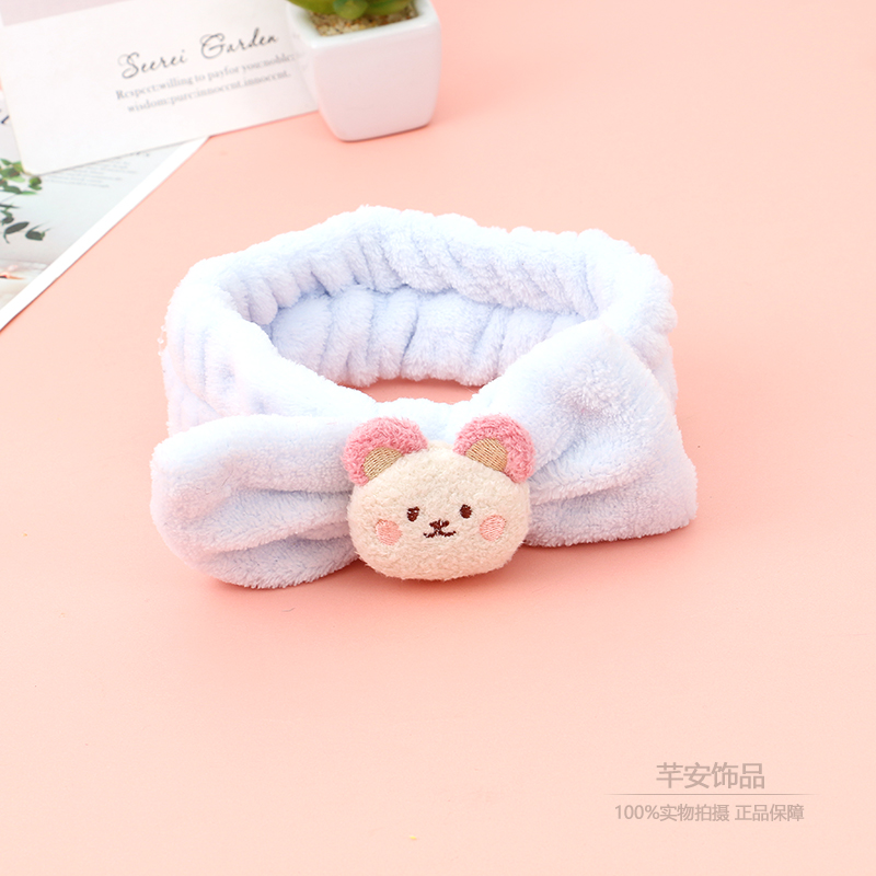 New Korean Version Of Three-Dimensional Small Animal Bow Facial Hair Band Mask Cute Cartoon Hair Accessories Wholesale Specification drawing