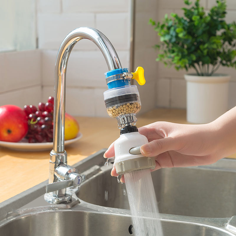 Faucet splash-proof head extender, a water-saving wonder for kitchen and household water use, a universal filter head for pressurized shower heads