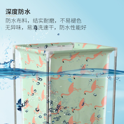 Y109-6663 Home storage non-woven fabric dirty clothes waterproof storage basket, clothes and toy storage basket, laundry basket details Picture
