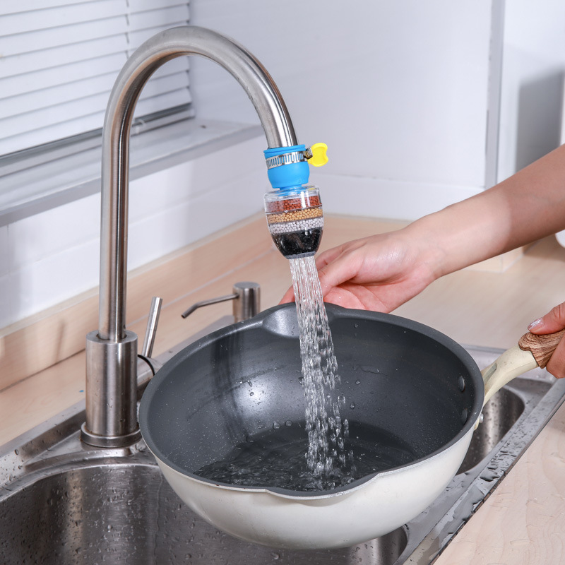 Factory direct sales of six-layer filter faucets, splash-proof shower heads, kitchen rotatable joints for extension Application Scenario