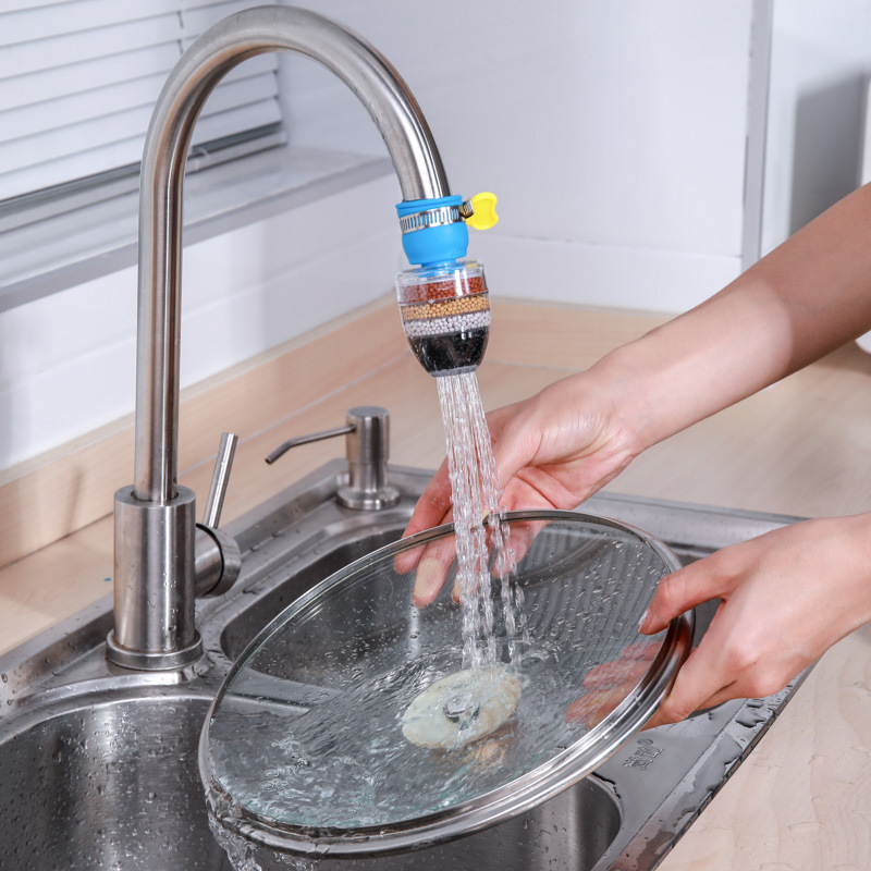 Factory direct sales of six-layer filter faucets, splash-proof shower heads, kitchen rotatable joints for extension Specification image