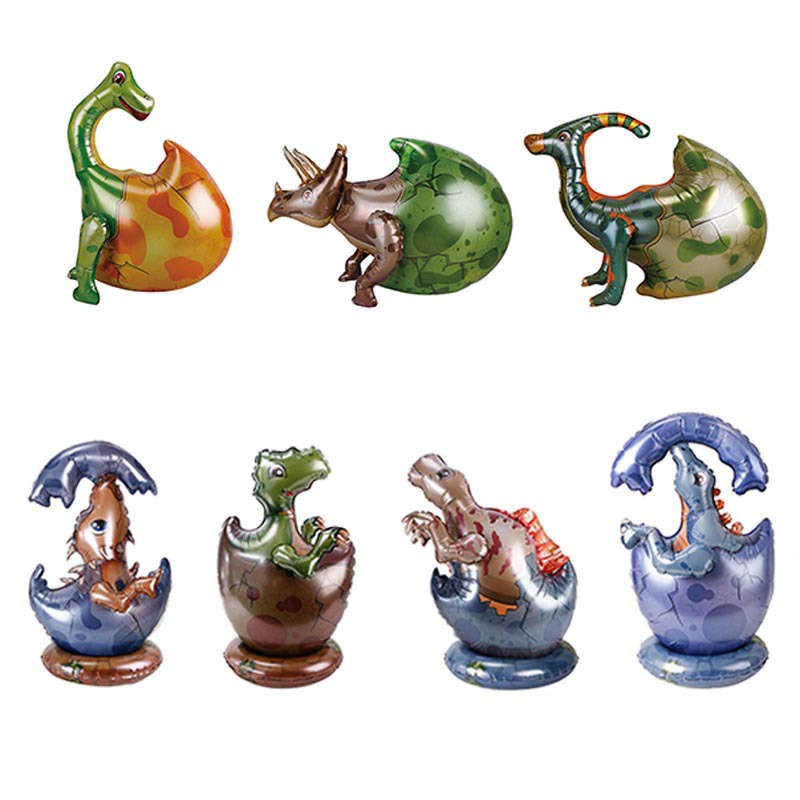 Cross-border simulation 3D three-dimensional dinosaur egg decoration boom ball Children's birthday party decoration scene large aluminum film balloon