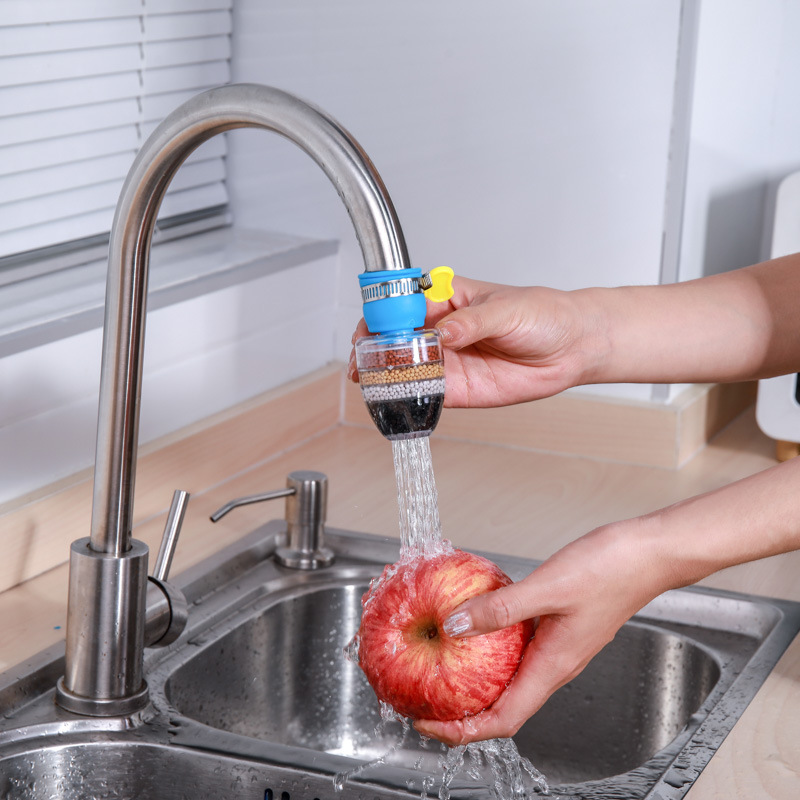 Factory direct sales of six-layer filter faucets, splash-proof shower heads, kitchen rotatable joints for extension details Picture