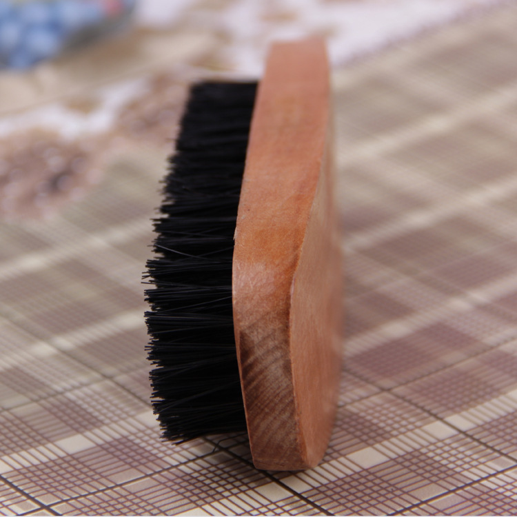 Factory direct sales of high-quality daily-use black nylon silk wool oval shoe brushes, leather shoe brushes, sports shoe brushes and oiling brushes details Picture