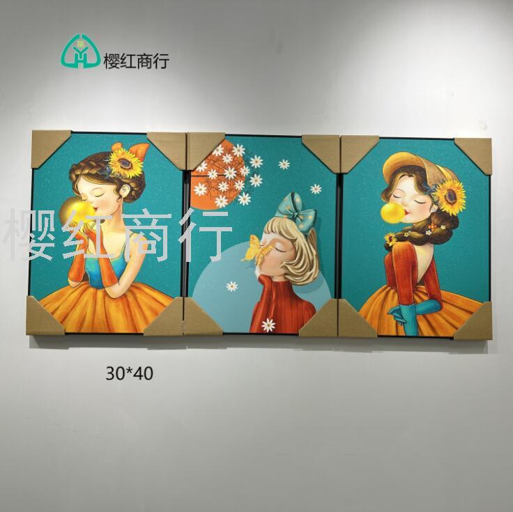 Small decorative paintings, children hanging paintings, restaurant cartoon decorative paintings, modern light luxury hanging paintings