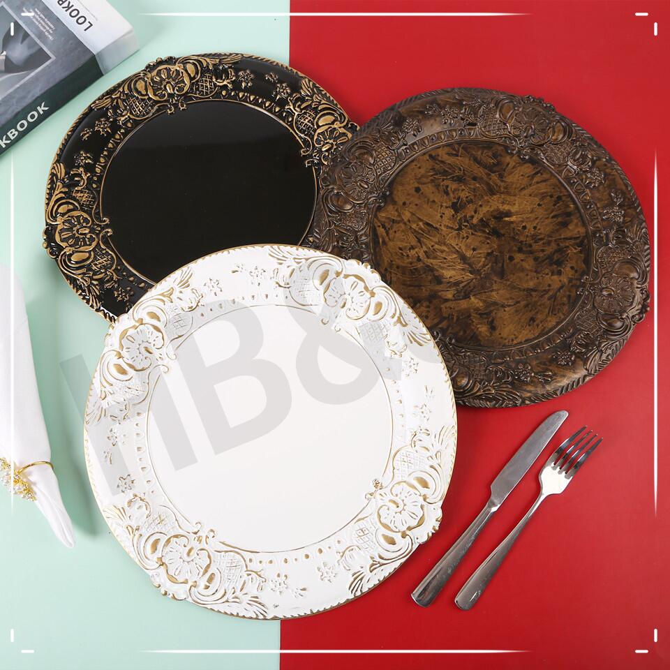 Fashion Roman decorative plate plate plate plate plate hotel wedding placemat plate plate plastic plate electroplating process plate thumbnail