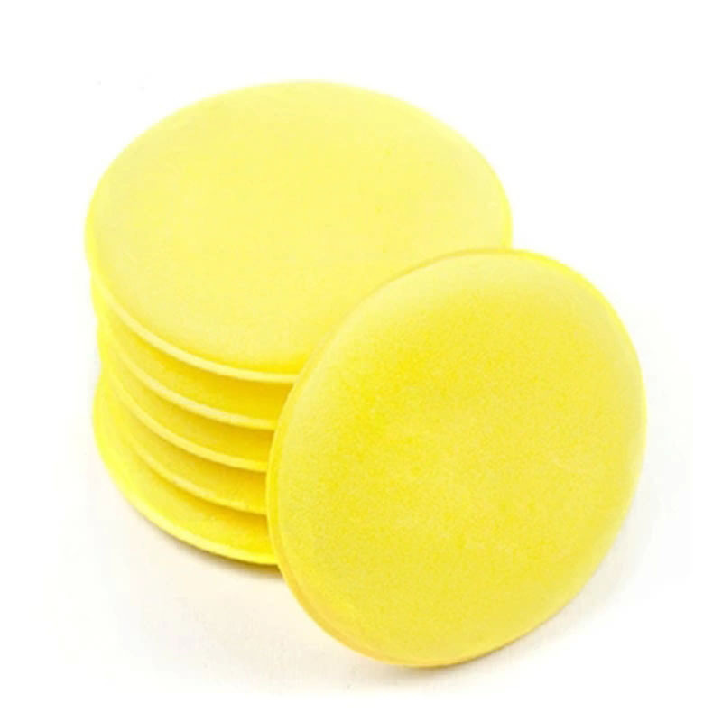Automotive-specific polishing and waxing sponge, ultra-dense round sponge, automotive edge-pressing and polishing small sponge, individual sponge Specification drawing